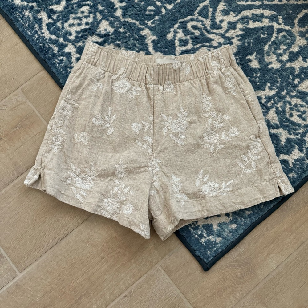 NEW Abercrombie Linen Blend Pull-On Shorts Size XS